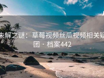 未解之谜：草莓视频丝瓜视频相关疑团 · 档案442