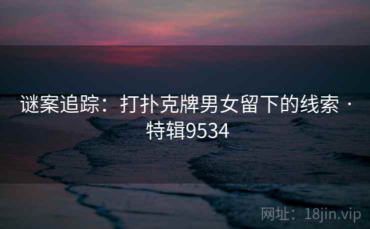 谜案追踪:打扑克牌男女留下的线索 · 特辑9534 谜案追踪:打扑克牌男女留下的线索 · 特辑9534